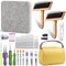 74 Needle Felting Tools, Needle Felting Kit with Hand Carders Wooden Wool Carders Needle Felting with Needle Leather Finger Protector for DIY Felting Wool Projects